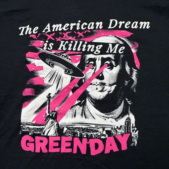 Green Day American Dream is Killing Me Pop Punk Band Tee L - Picture 2 of 4